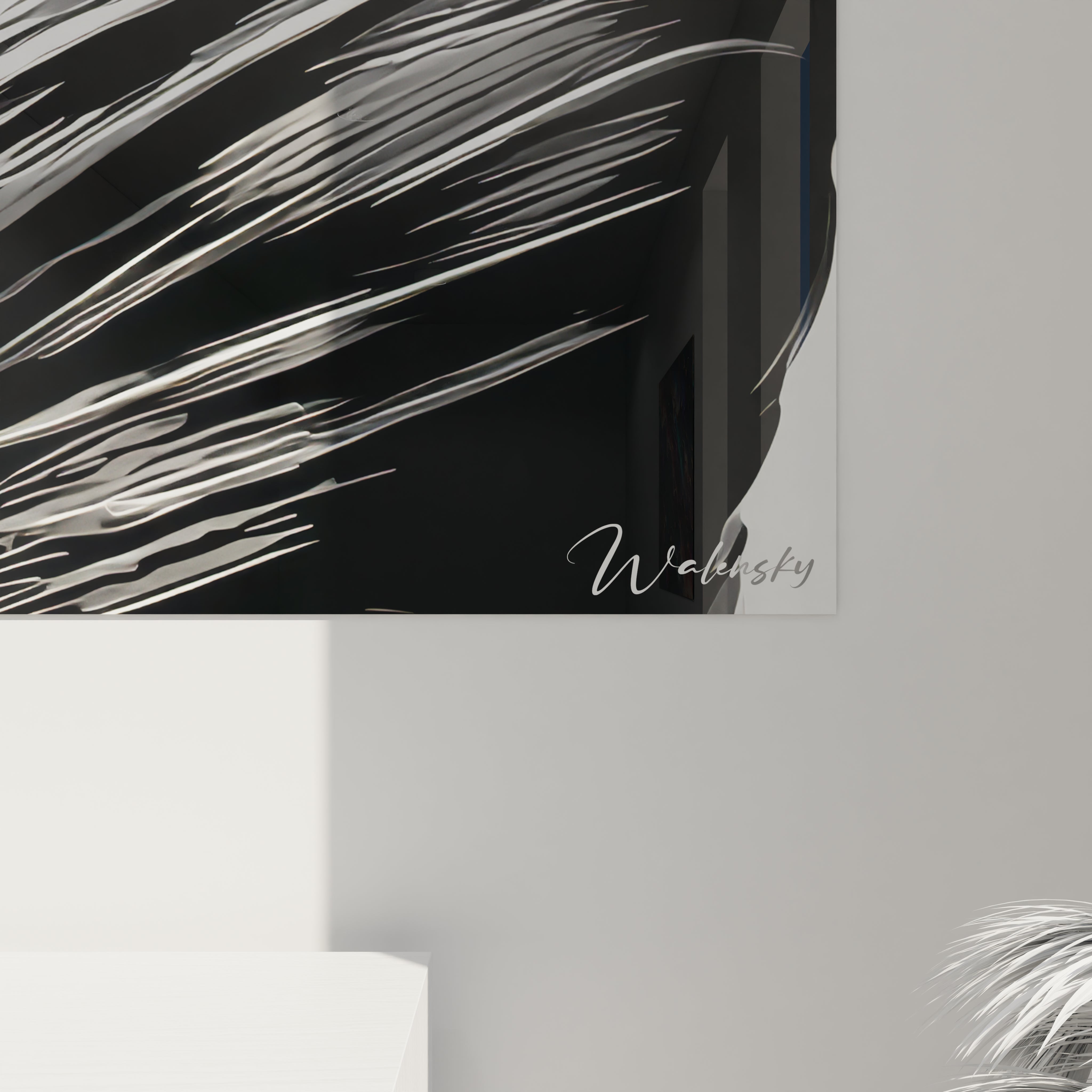 Tableau femme noir et blanc de Walensky avec un design moderne et épuré pour décoration intérieure