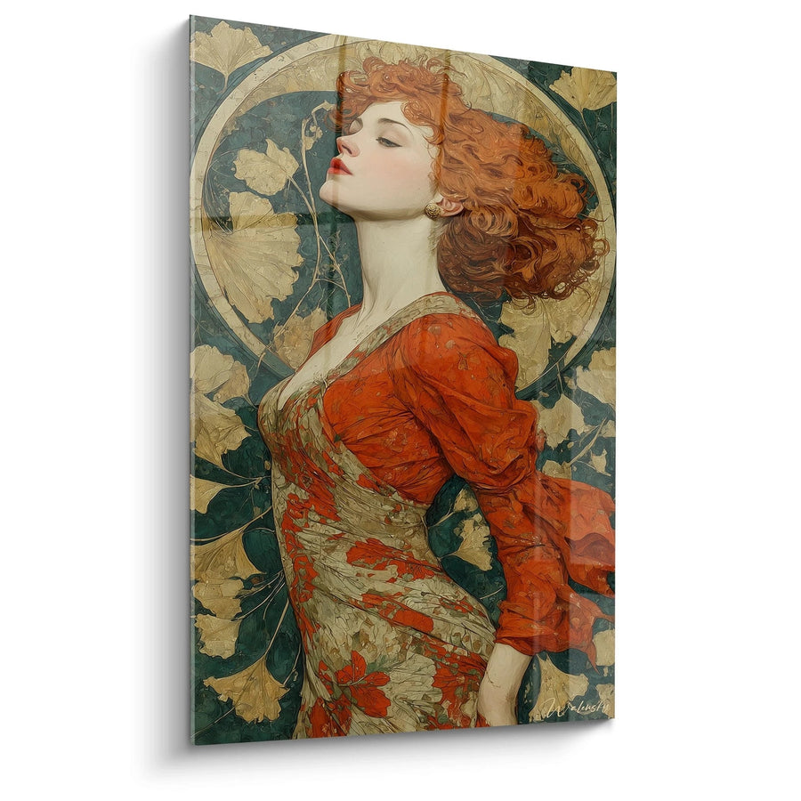 Tableau Femme Nymphe Dorée - édition Art nouveau