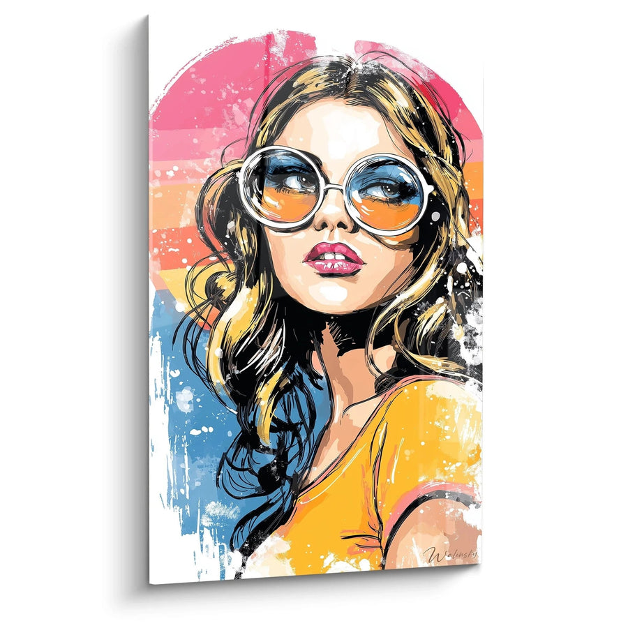Tableau femme Orange Solaire - édition été