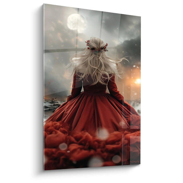 Cuadro Mujer Rojo Carmesí - edición Noel