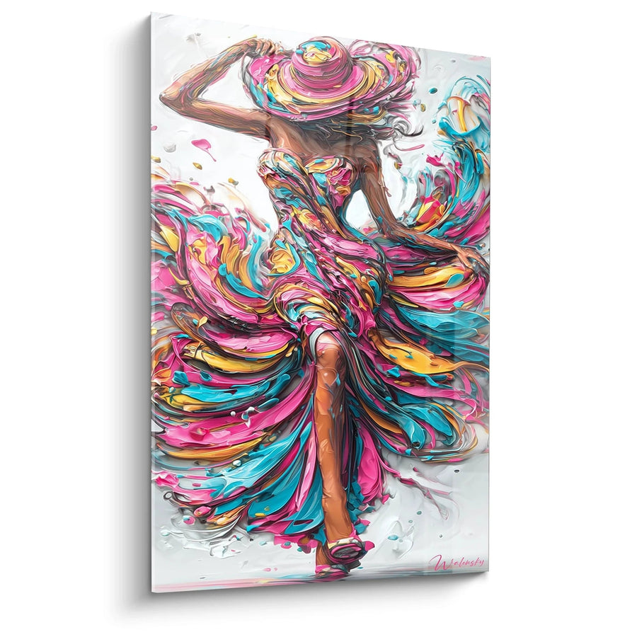 Tableau Femme - Tourbillon de Couleurs - édition beauté féminine