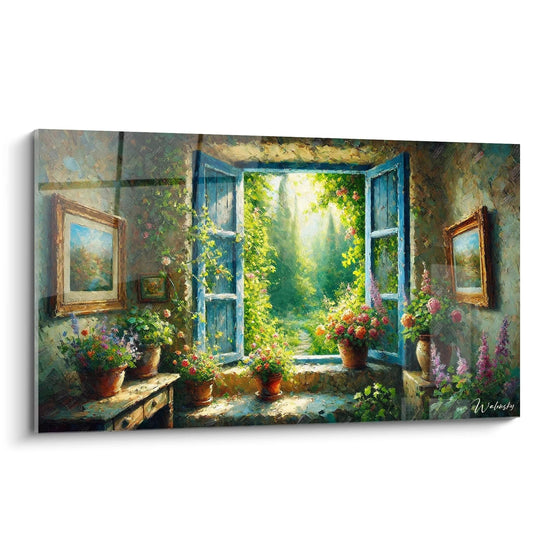 Cuadro Ventana al Jardín - Edición Jardín Paisaje