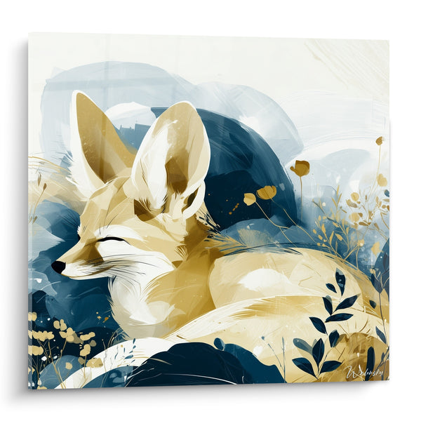 Tableau Fennec doré aux grandes oreilles endormi - Sommeil paisible - Edition Fennec