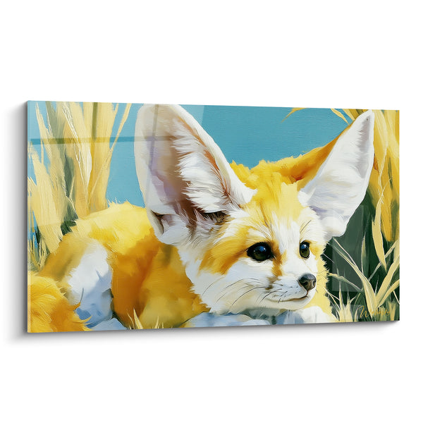 Tableau Fennec doré aux oreilles immenses - Éveil dans les dunes - Edition Fennec