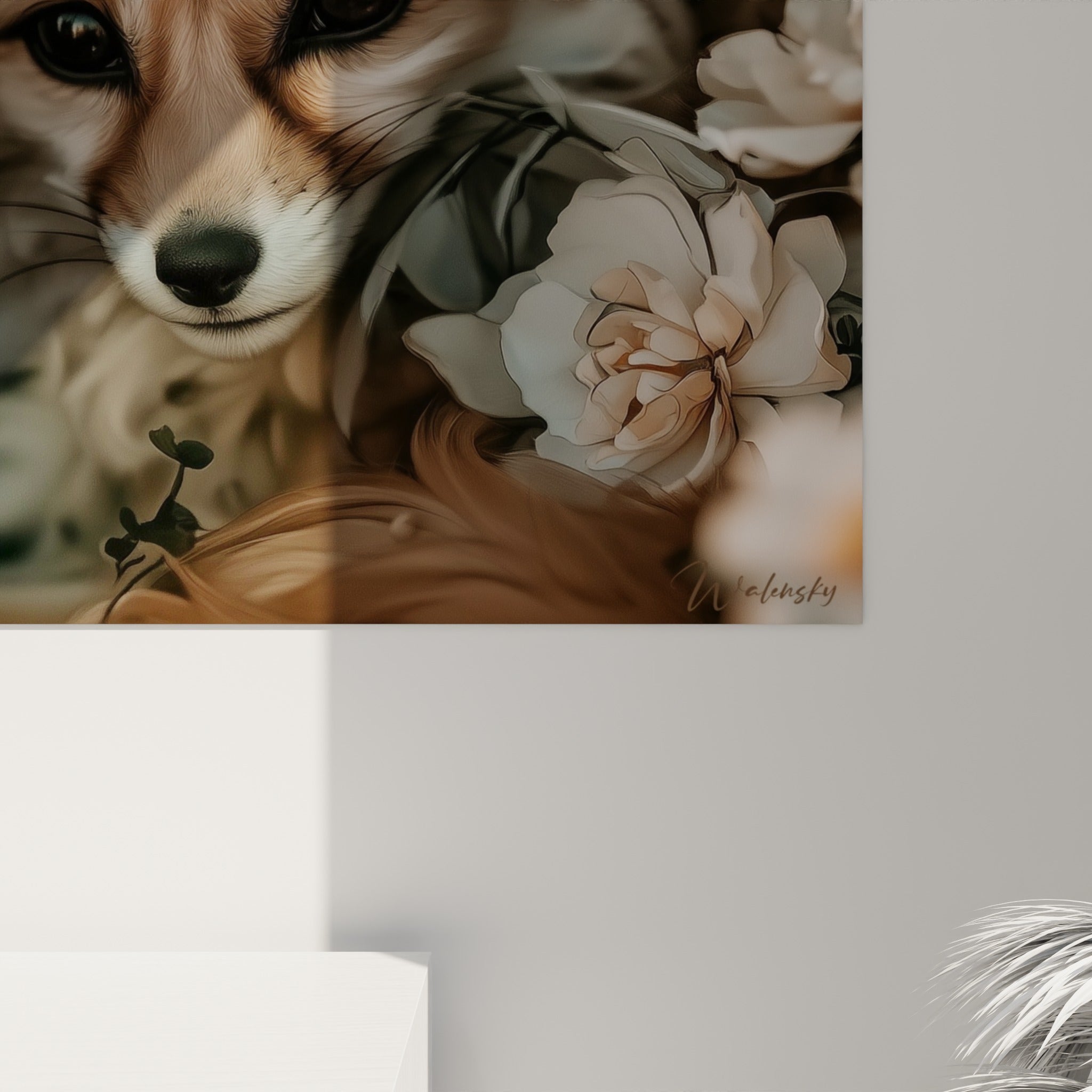 Détail des mèches beige et blanches du pelage de fennec, grain fin et transitions douces de couleur ocre
