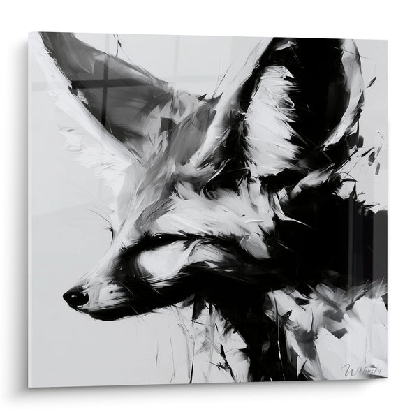 Tableau Fennec noir aux oreilles immenses - Alerte silencieuse - Edition Fennec