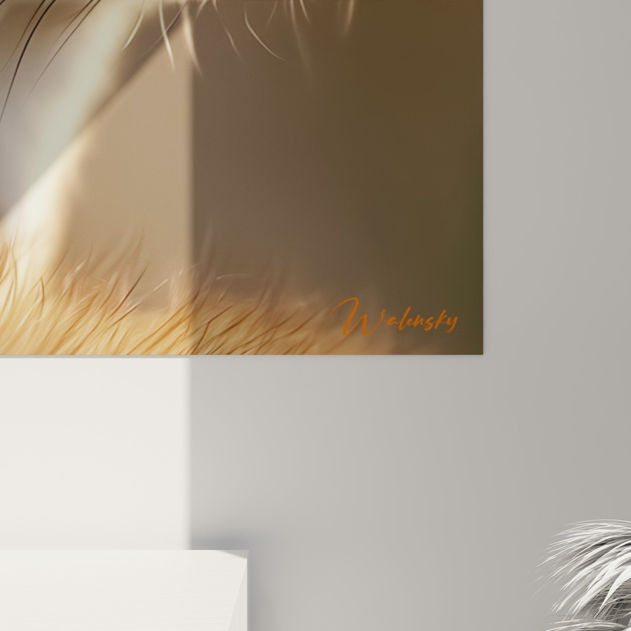 Détail du fennec doré montrant les moustaches fines et la texture duveteuse du pelage beige et brun