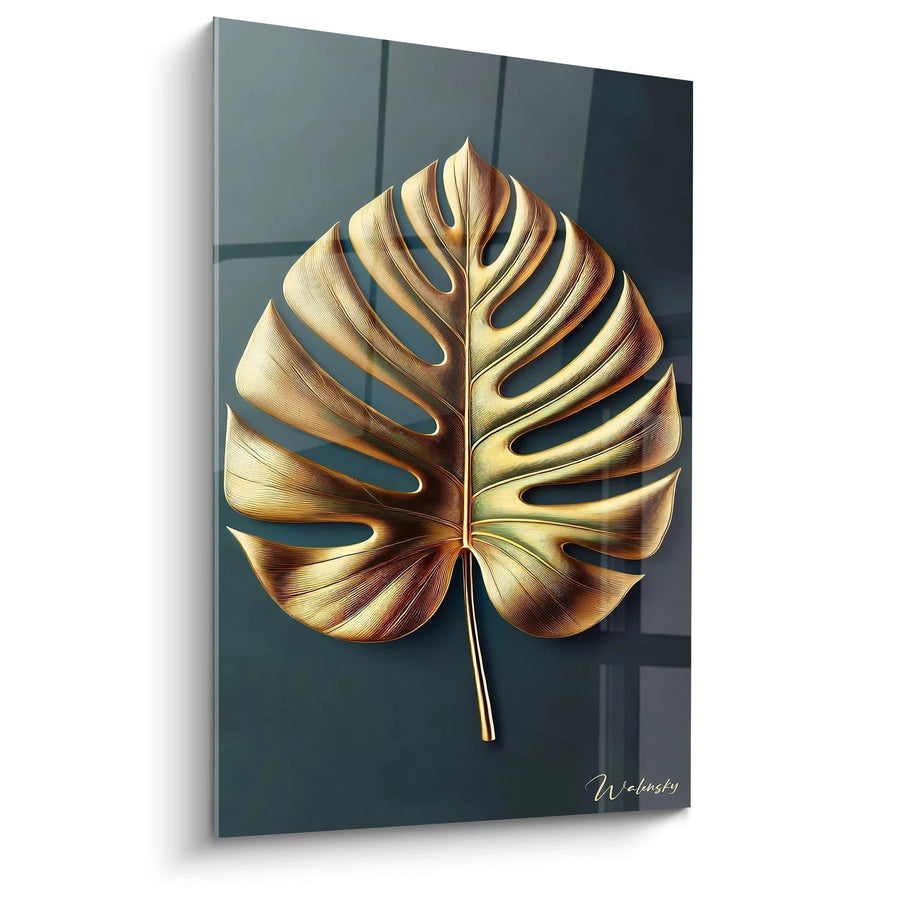 Golden Leaf Wall Art - Nature Edition