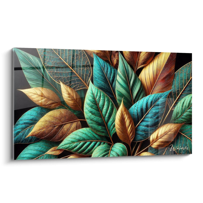 Quadro Foglie di smeraldo - Edizione Natura