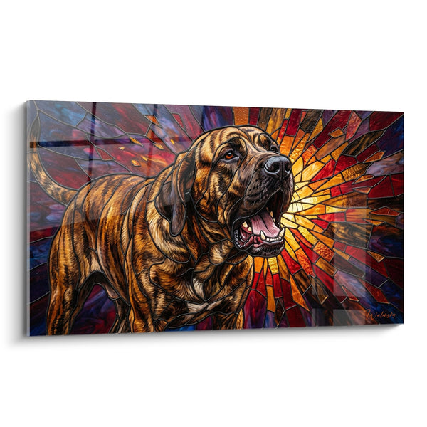 Tableau Chien Tigré aux Rayons Colorés - Explosion Chromatique - Edition Fila Brasileiro