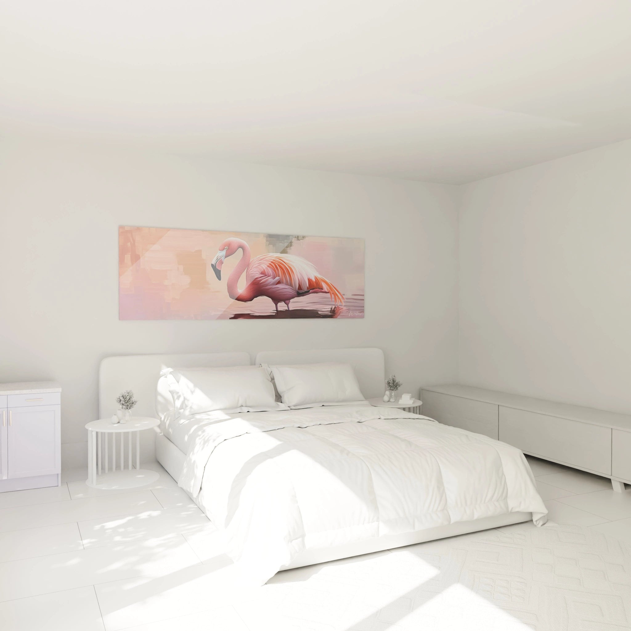 Tableau flamand rose Walensky en couleur pastel, parfait pour décorer la chambre moderne