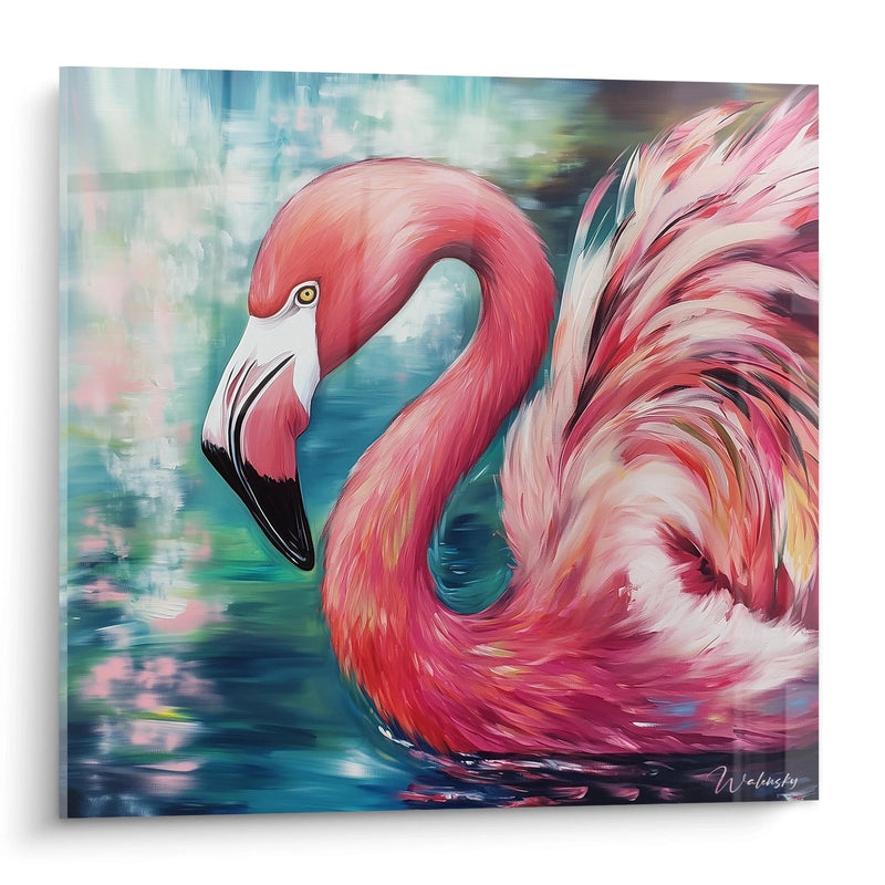 Tableau Flamant rose Rêve tropical - édition flamant rose