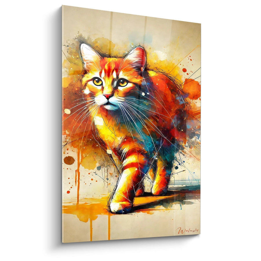 Cuadro Llama Errante - Edición Chat Animales