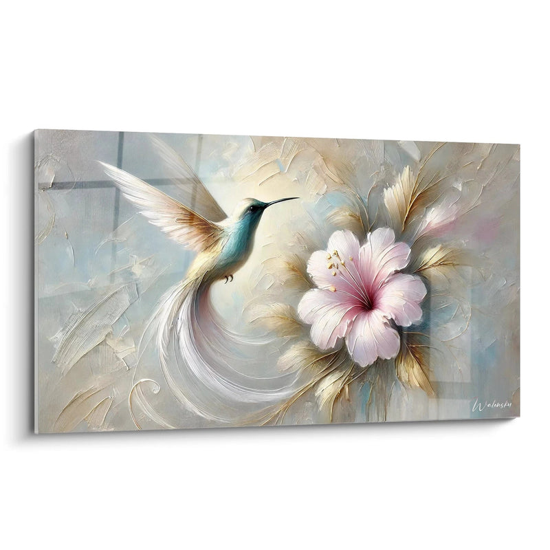 Blumen- und Federbild - Kolibri Tiere Edition