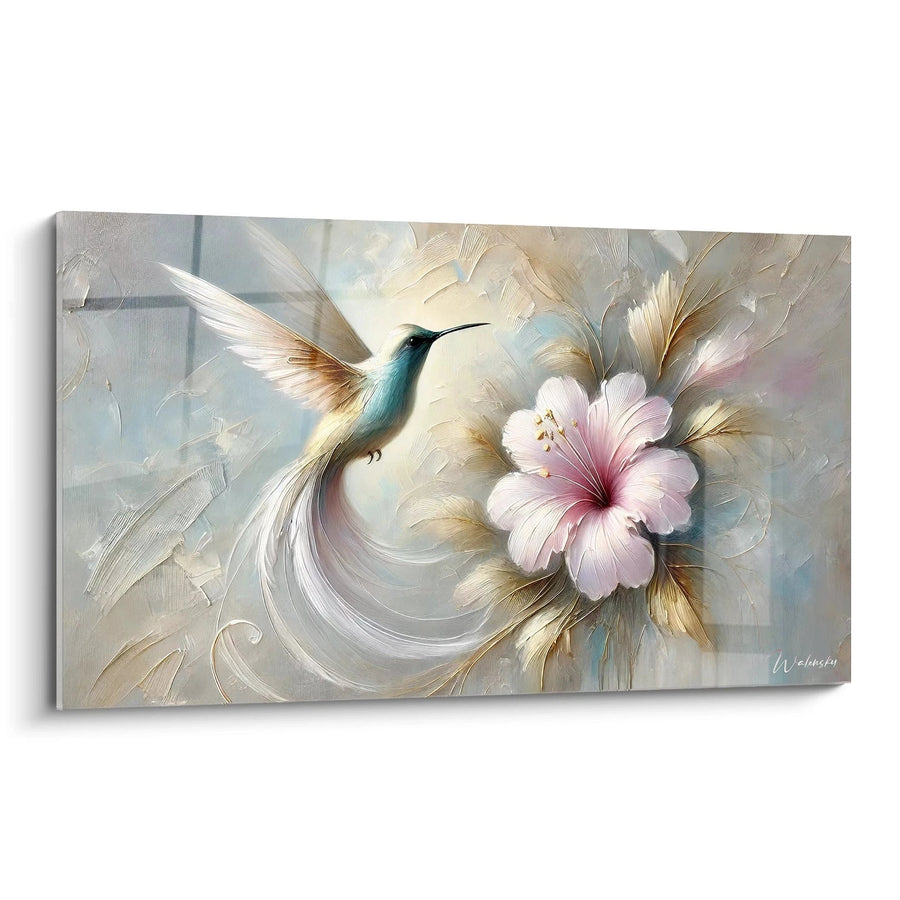Cuadro Flor y Pluma - Edición Colibrí Animales