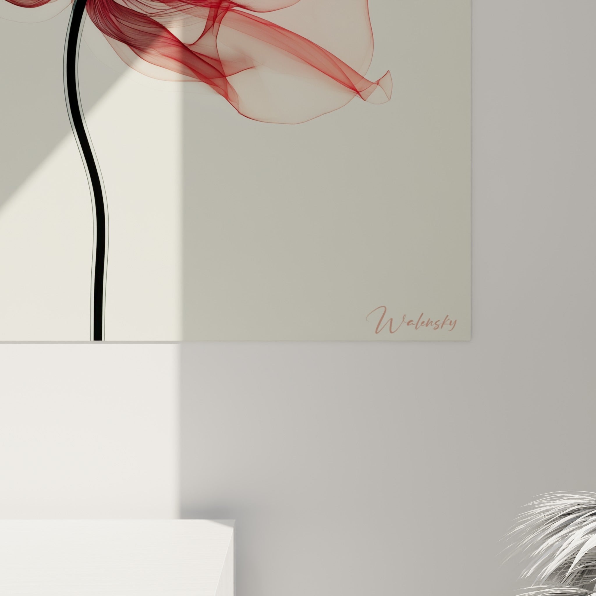 Texture fine des voiles rouges superposés et grain délicat du cœur noir en gros plan sur toile