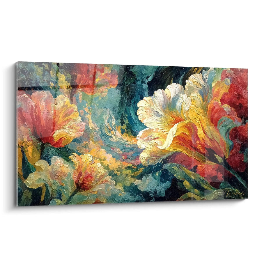 Tableau Fleurs Danse Pétales - édition Baroque