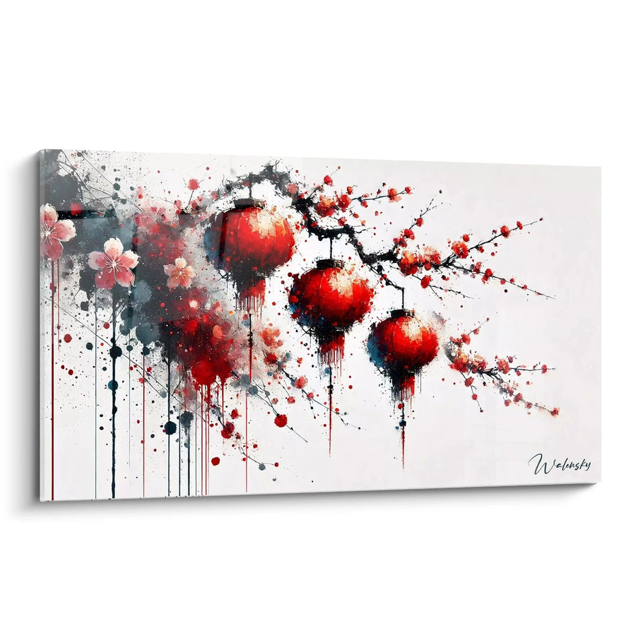 Flowers and Lanterns Canvas - Zen Edition