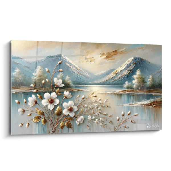 Cuadro Flores y Cumbres - Edición Montaña Paisaje
