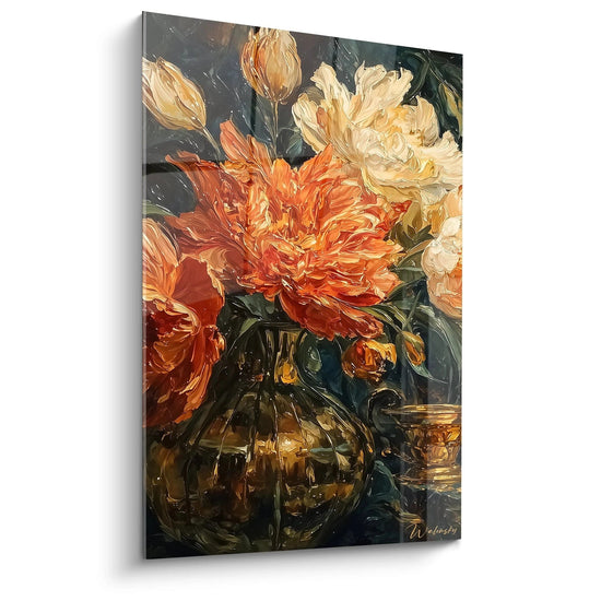Cuadro Flores Sinfonía Naranja - edición renacimiento