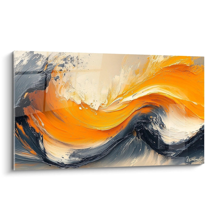 Tableau Flux Dramatique Orange - Edition Peinture Abstrait