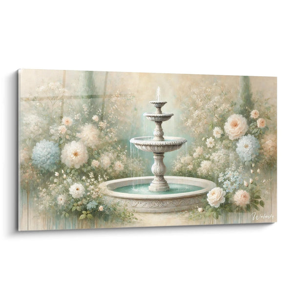 Cuadro Fuente Romántica - Edición Jardín Paisaje