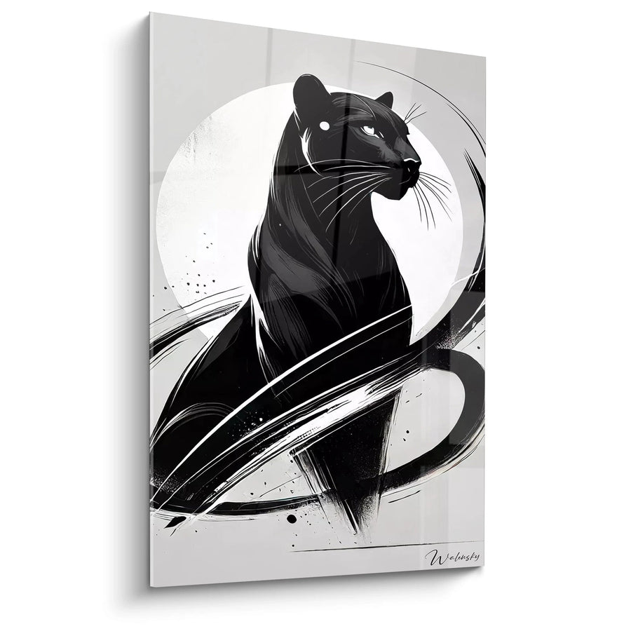 Tableau Force et Élégance - Édition Panthère Noire Animaux