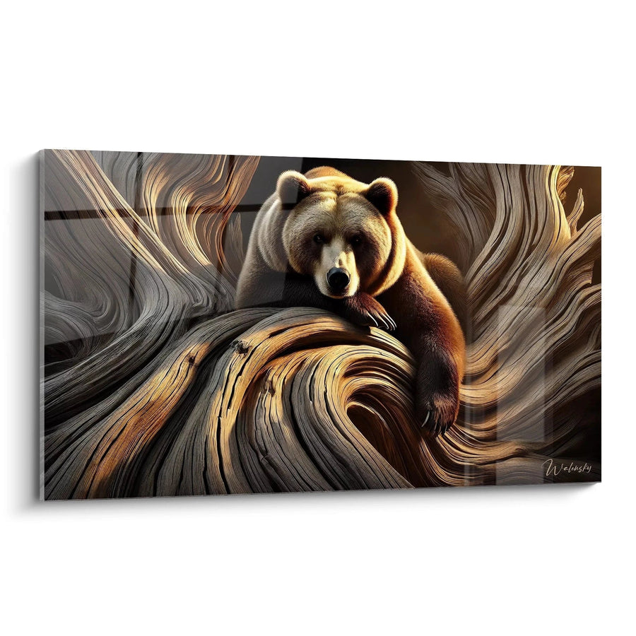 Cuadro Fuerzas Entrelazadas - Edición Oso Grizzly Animales