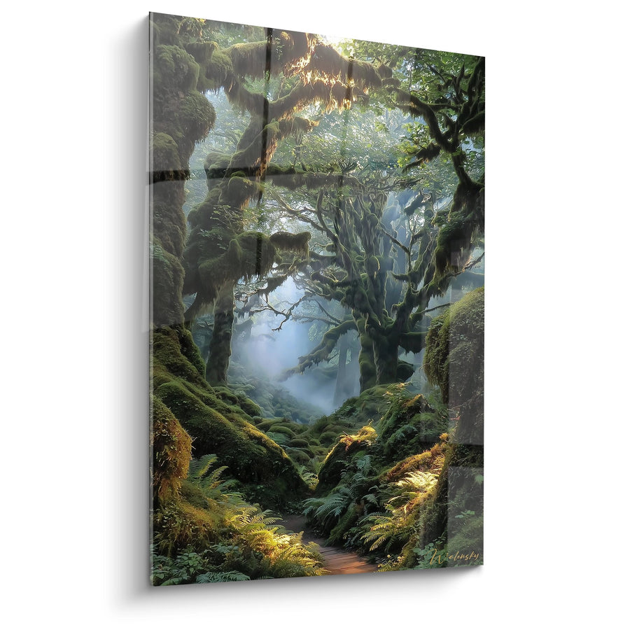 Tableau Forêt Mystique Brumeuse - Sanctuaire Enchanteur - édition Forêt