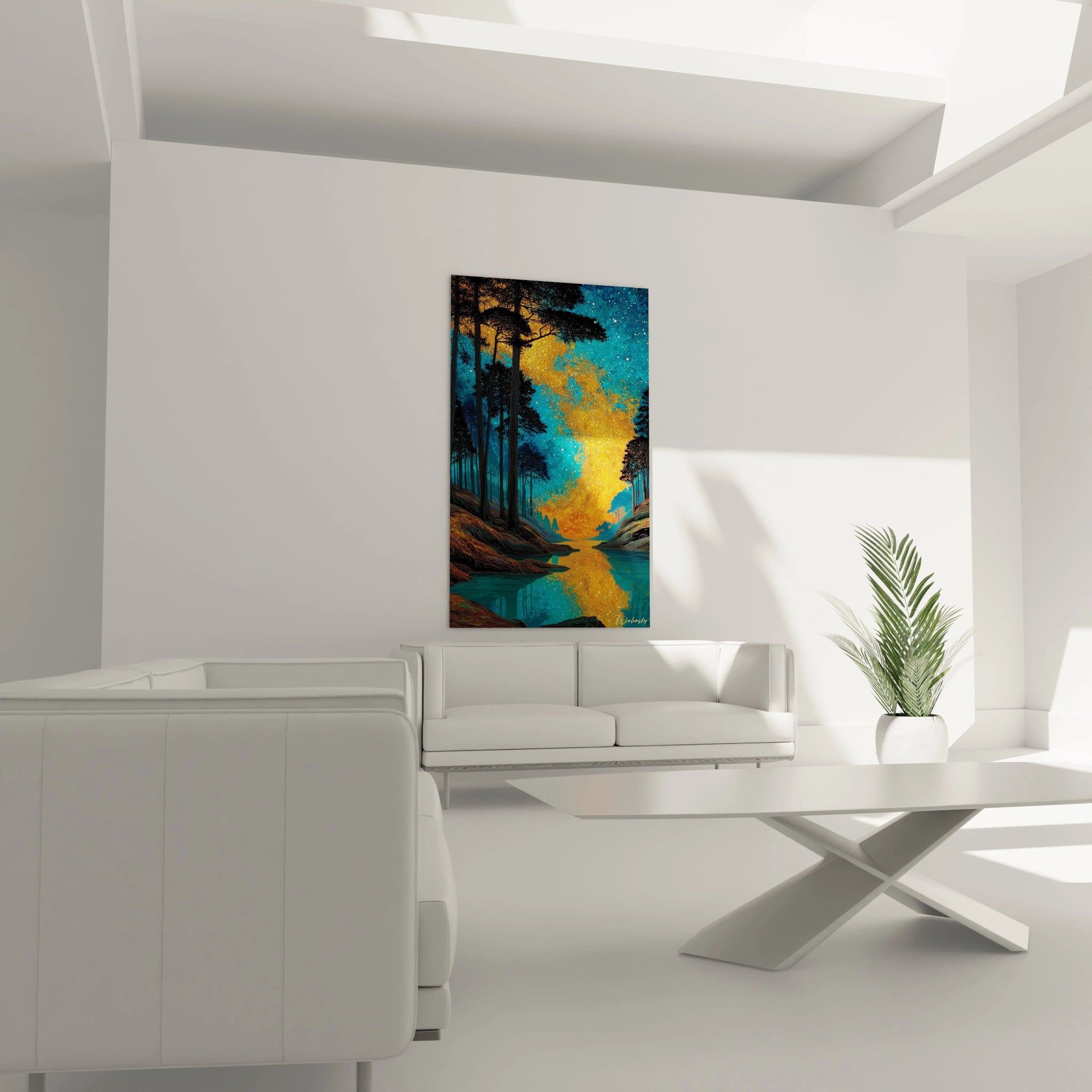 Tableau Forêt Nuit Étoilée - édition pointillisme - Walensky