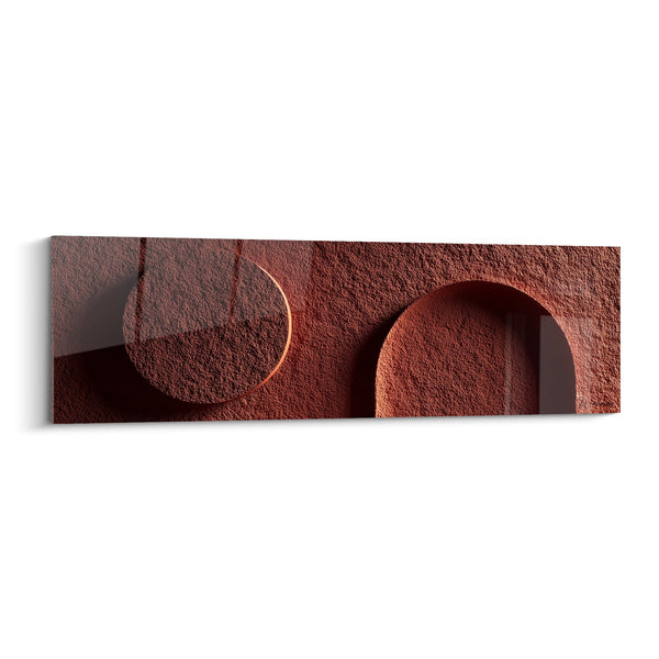 Sienna- en okerrood geometrische vormen - Minerale harmonie - Feng shui Noordoost Aarde editie