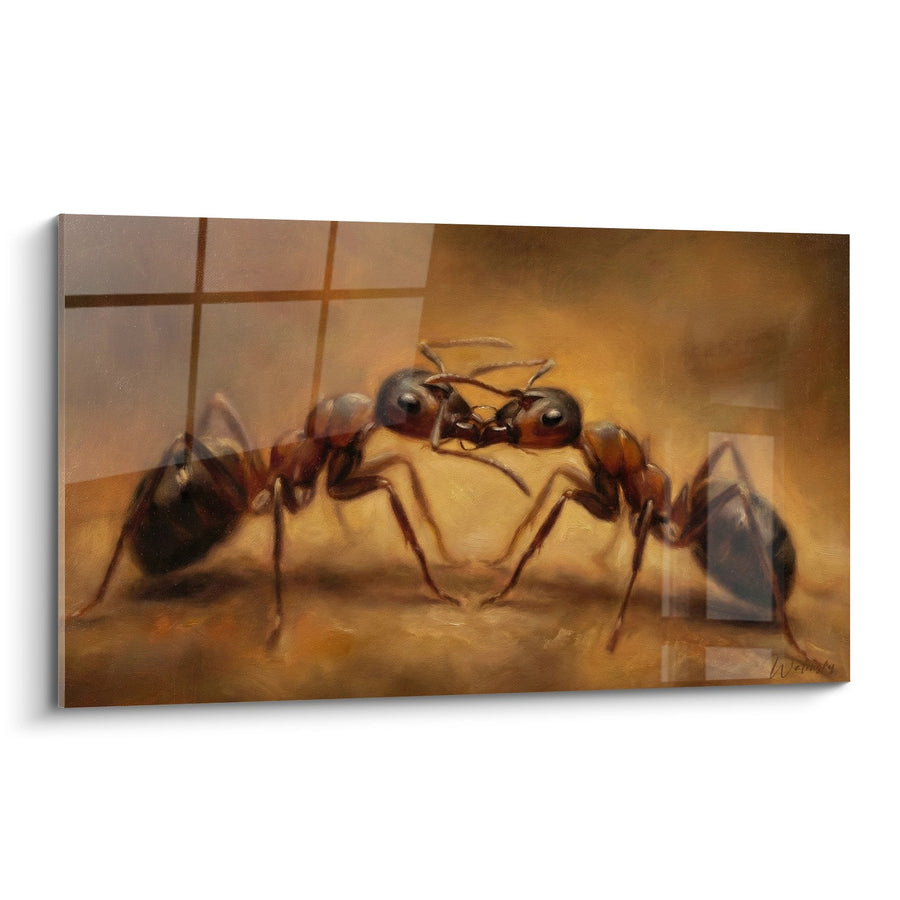 Tableau Fourmis Géantes aux Tons Dorés dans Cuisine - Invasion Miniature - Edition Fourmie