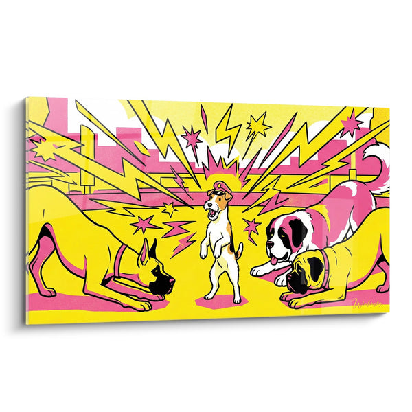 Cuadro Perros Pop Art Explosión de Color - Energía Canina - Edición Fox Terrier