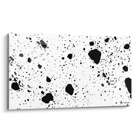 Tableau tacheté noir et blanc de Walensky avec un design moderne et artistique