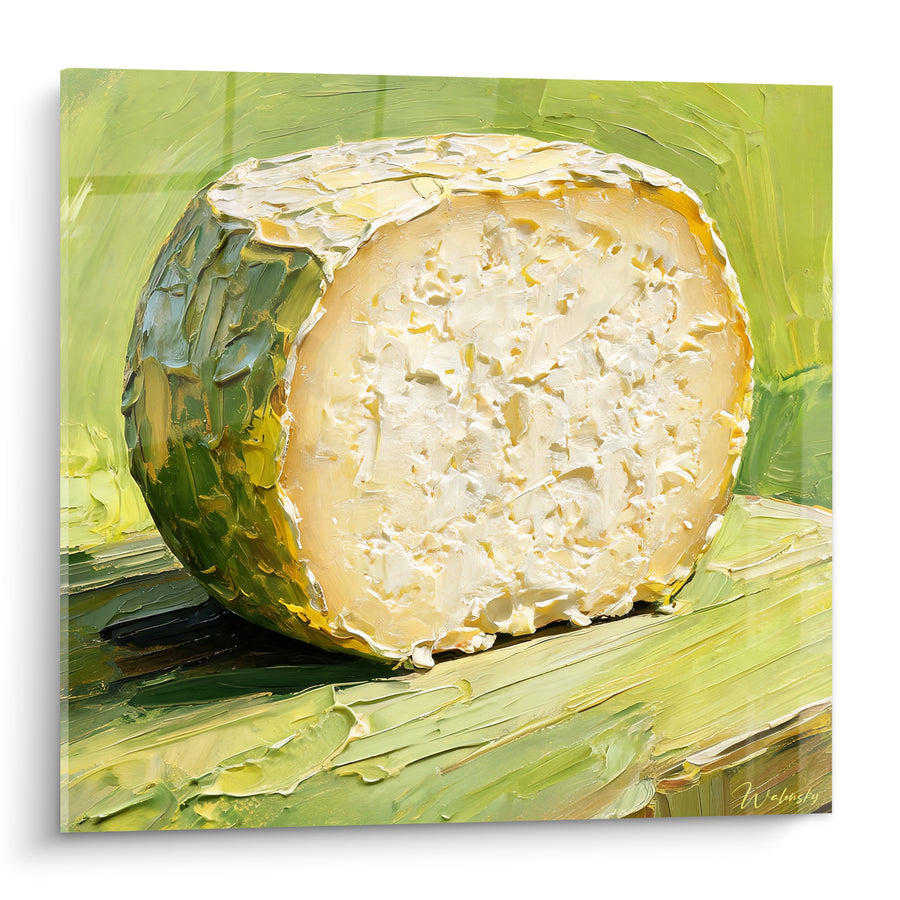 Tableau Meule de fromage vert et ivoire - Halte gourmande - Edition Fromage