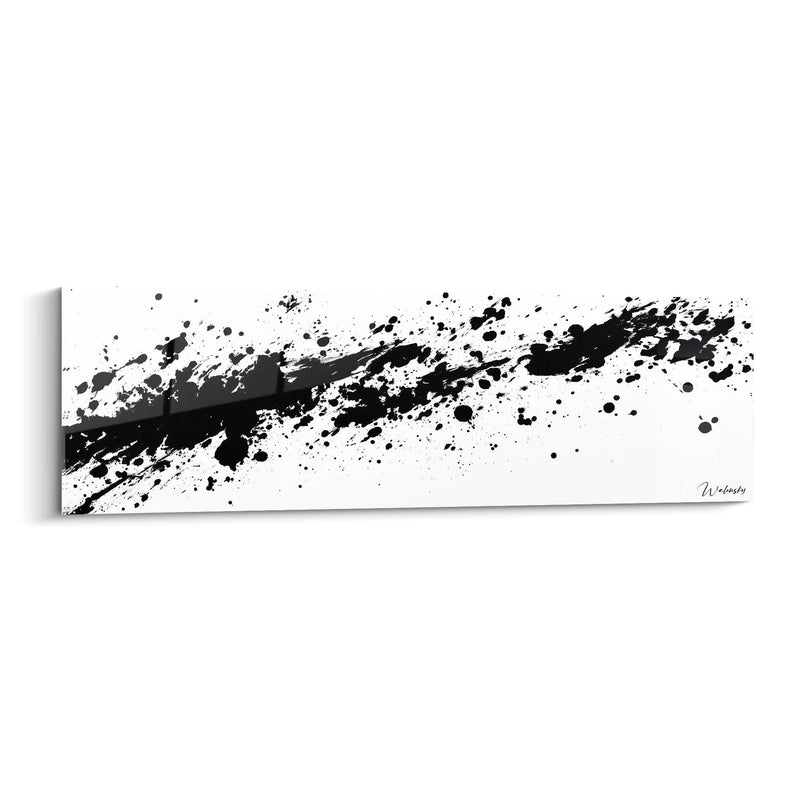 Powerful Creative Fury Painting - Speckled Black and White Edition