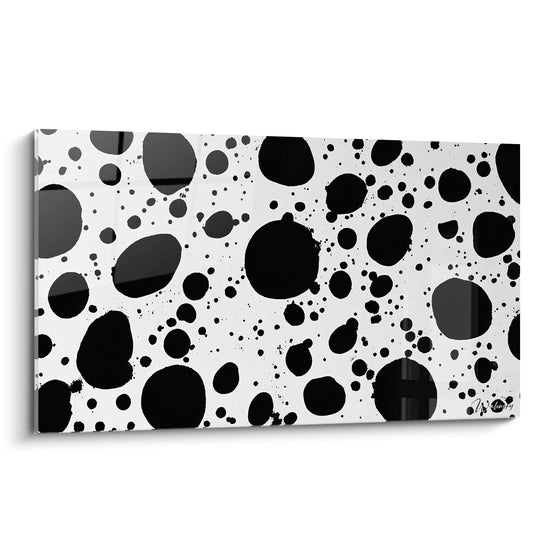 Tableau tacheté noir et blanc de Walensky avec motifs graphiques modernes