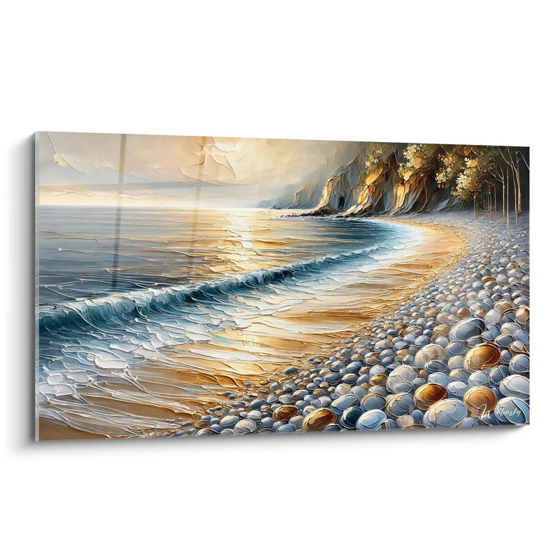 Gemälde Kieselsteine unter der Sonne - Beach Landscape Edition