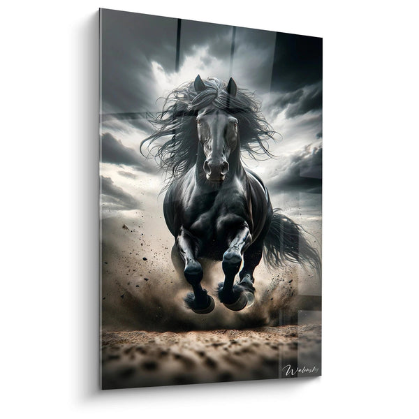 Cuadro Galope Oscuro Tormentoso - Edición Animales