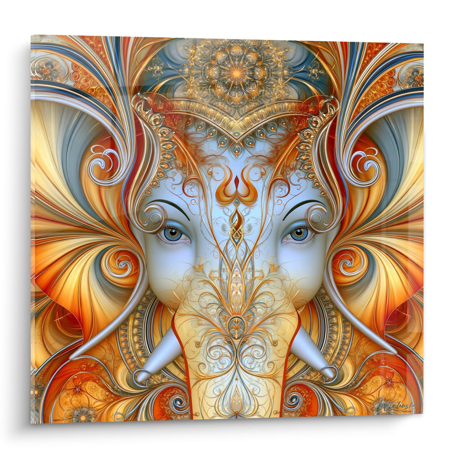 Tableau Ganesh doré aux oreilles ornées - Éveil sacré - Edition Ganesh