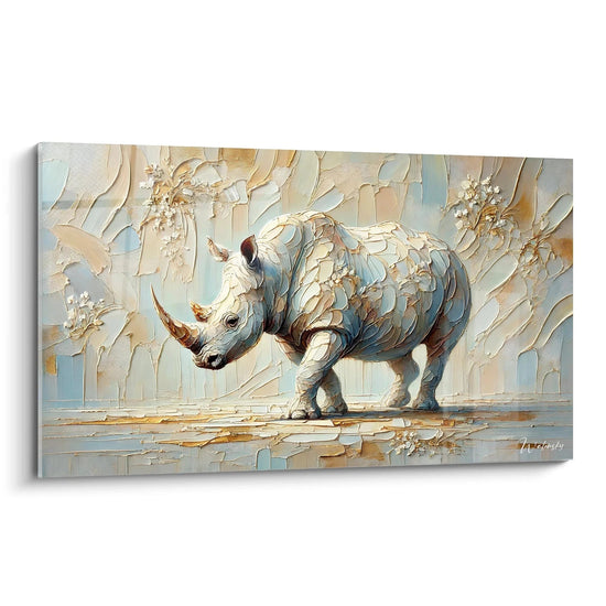 Schilderij Aardwachter - Editie Neushoorn Dieren
