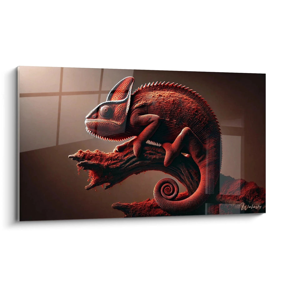 Cuadro Guardián Escarlata - Edición Camaleón Animales
