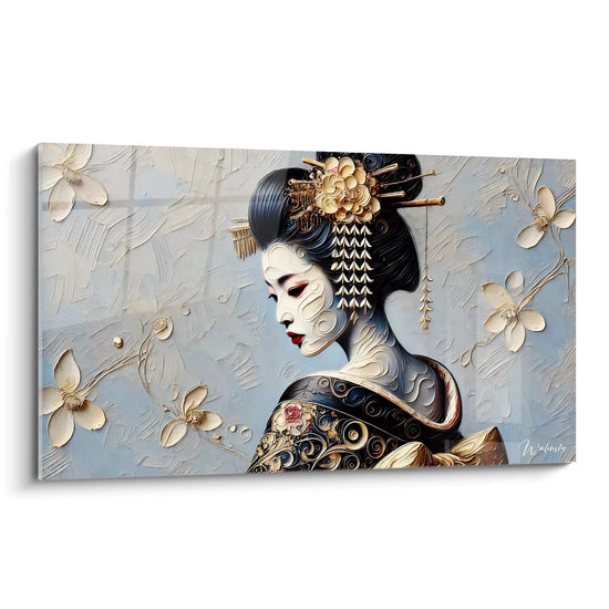 Quadro Geisha in Fiore - Edizione Geisha Asia