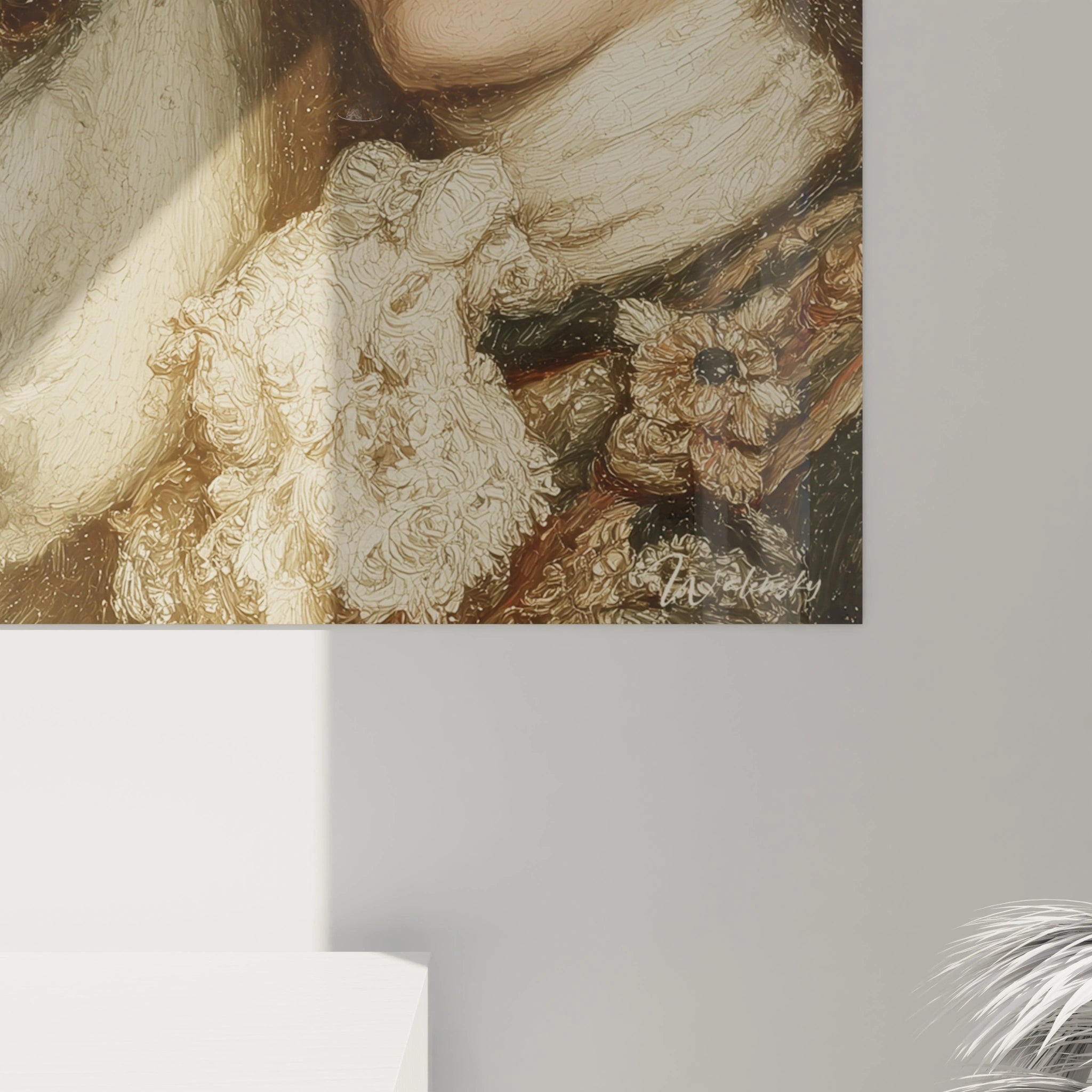 tableau Louis XIV Walensky tableau mural gros plan d un portrait historique col en dentelle et broderies