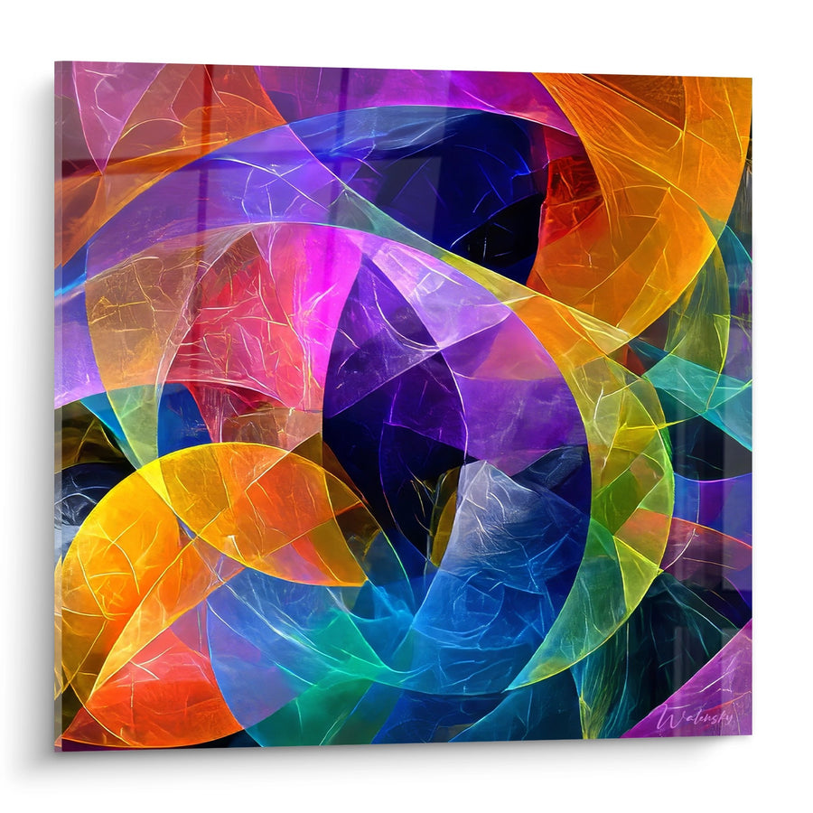 Tableau formes géométriques colorées - Kaléidoscope vibrant - édition géométrique abstrait