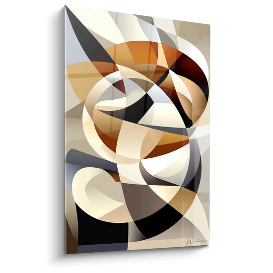 Cuadro formas circulares entrelazadas - Movimiento perpetuo - edición geométrica abstracto
