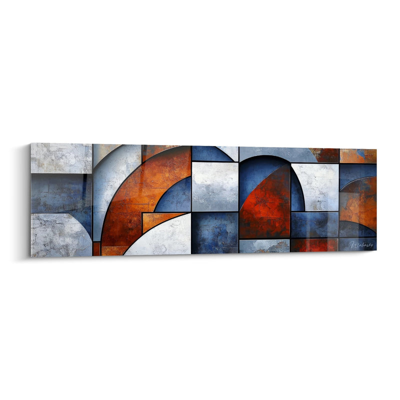 Circular Geometric Shapes Wall Art - Contemporary Mosaic - Abstract Geometric Edition