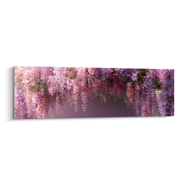 Tableau Glycine grappes roses et mauves - Voûte fleurie - Edition Glycine