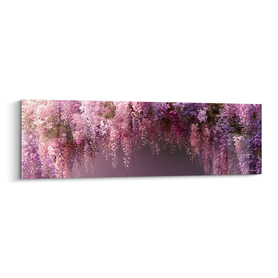 Cuadro Glycine racimos rosas y morados - Bóveda florida - Edición Glycine