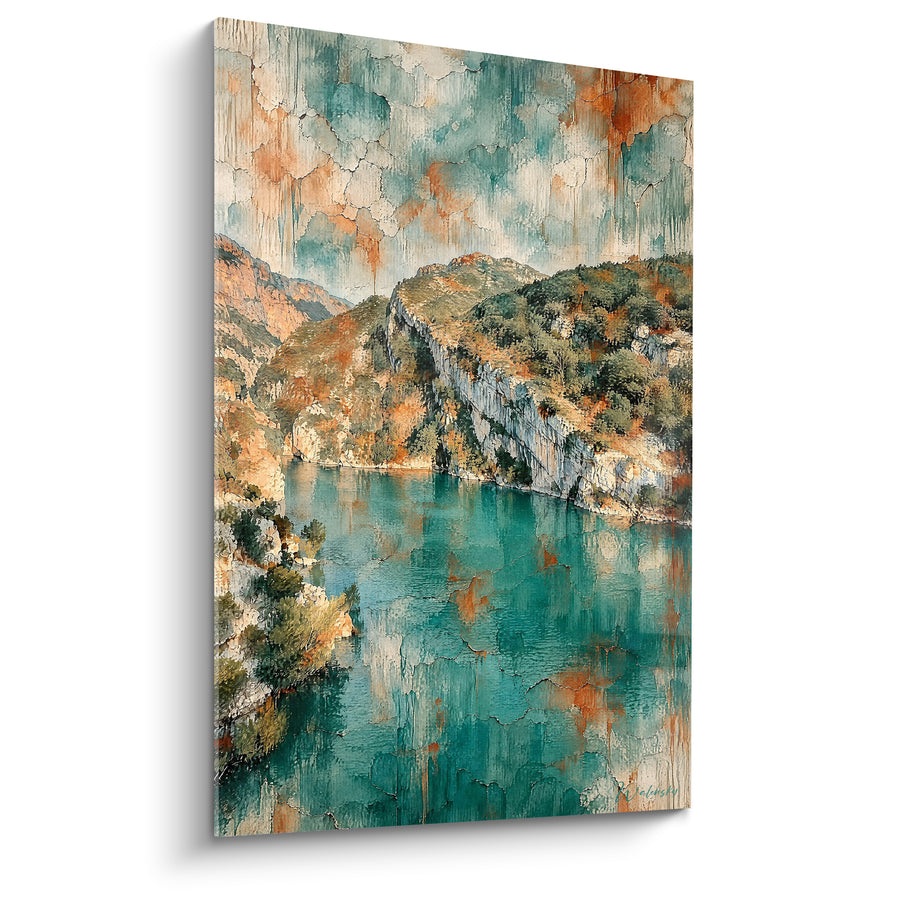 Painting Turquoise Gorges and Textured Ochre Cliffs - Wild Escape - Gorges du Verdon Edition Provence-Alpes-Côte d'Azur France